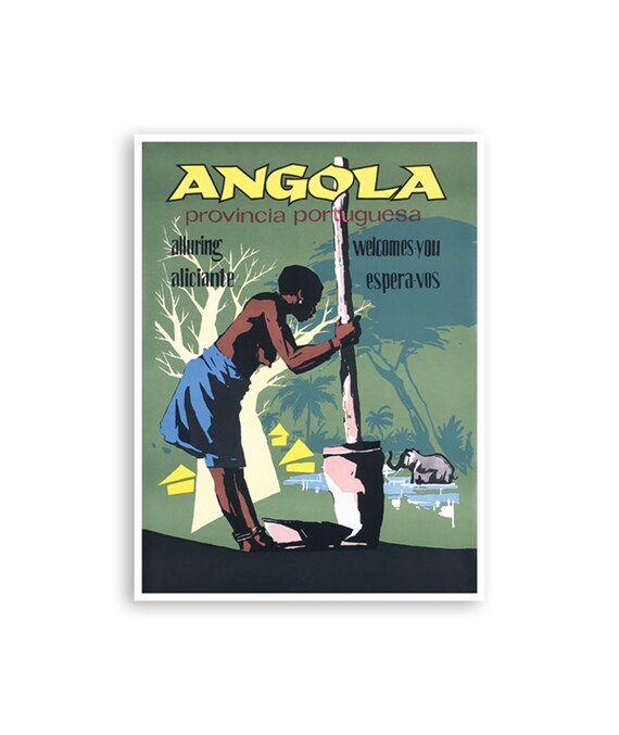 Angola Art African Print Africa Travel Poster Xr4316a