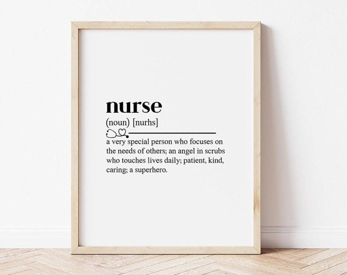 Nurse Definition Gift Definition Art Print