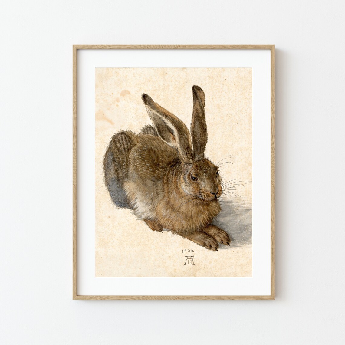 Young Hare By Albrecht Durer Vintage Rabbit Art Print - Image 2