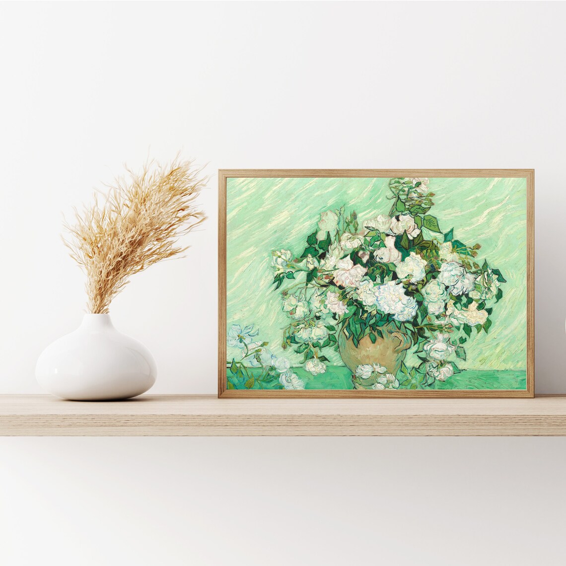Vincent Van Gogh Rose Painting Floral Art Print - Image 3