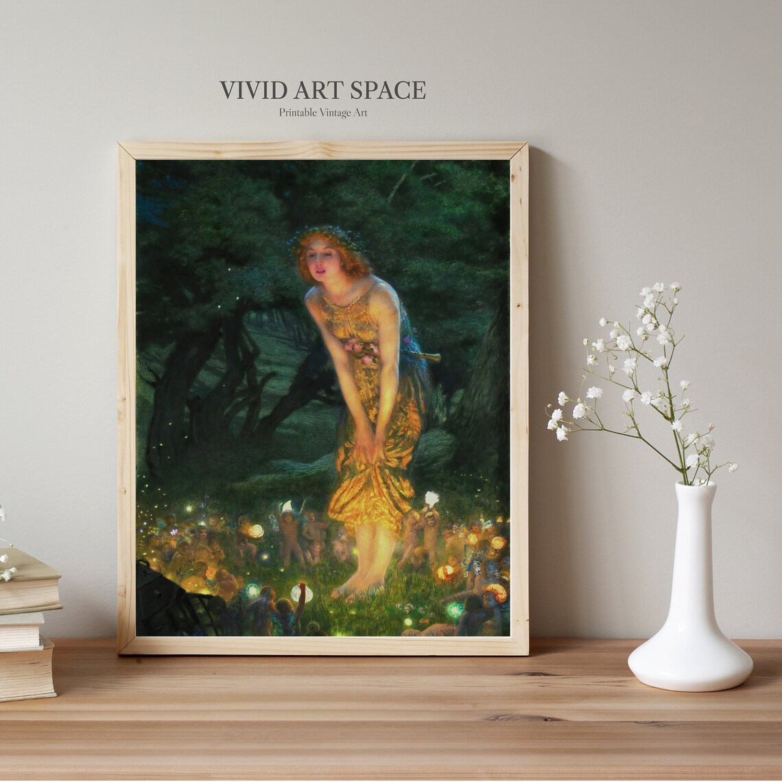 Midsummer Eve by Edward Robert Hughes Art Print - Image 2