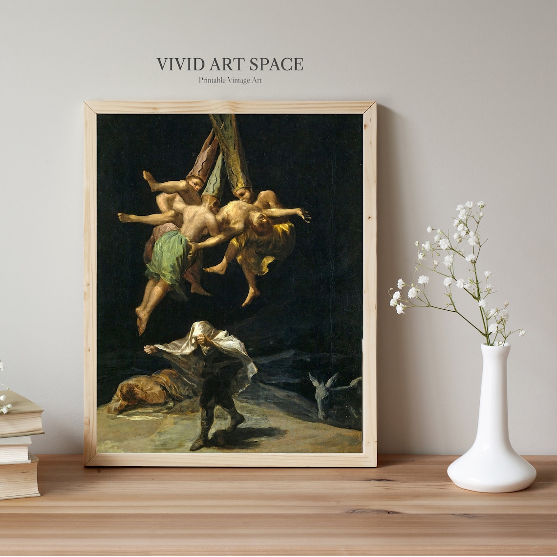 Francisco Goya Witches Flight Romanticism Art Print - Image 3