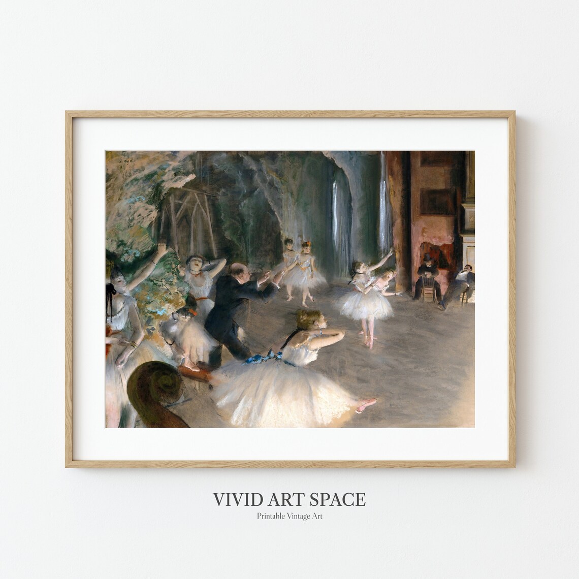 Edgar Degas Ballet Rehearsal Onstage Impressionist Print - Image 3
