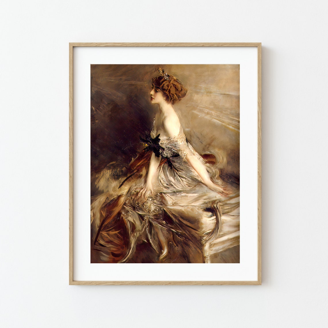 Giovanni Boldini Princess Marthe Bibesco Elegant Flowing Gown Poster - Image 2
