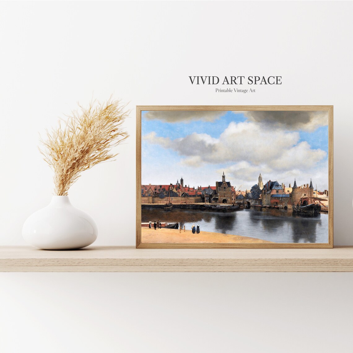 Johannes Vermeer View of Delft Dutch Golden Age Cityscape Print - Image 3