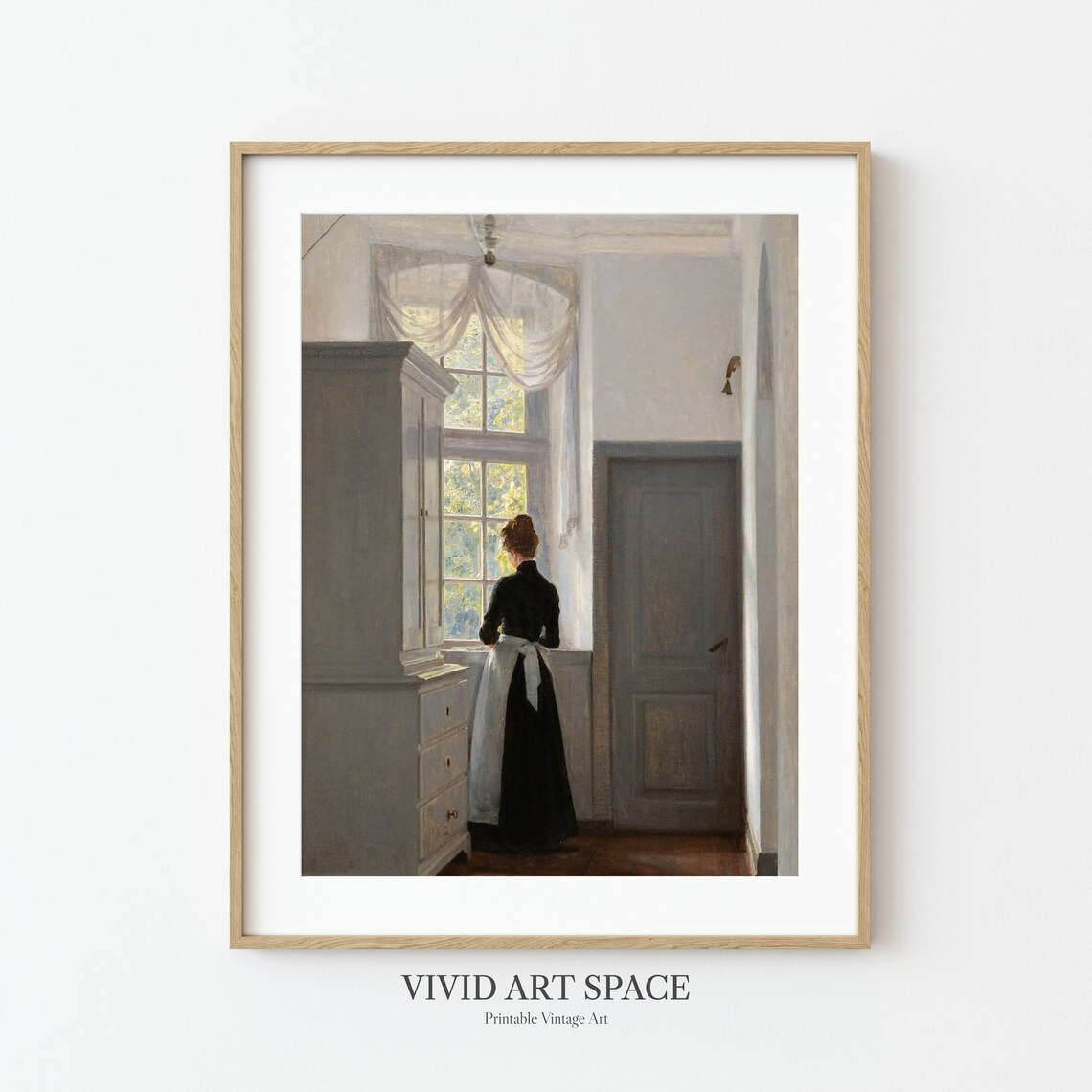 Dream Window Vintage Woman Portrait Art Print