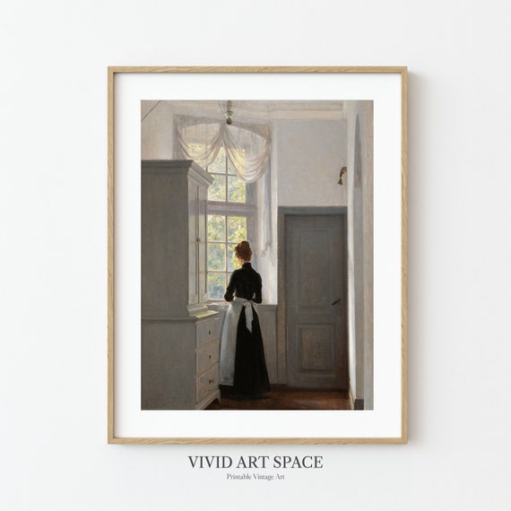 Dream Window Vintage Woman Portrait Art Print