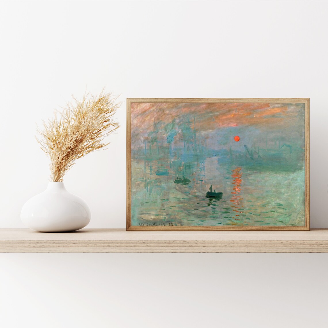 Claude Monet Impression Sunrise Abstract Landscape Art Print - Image 2