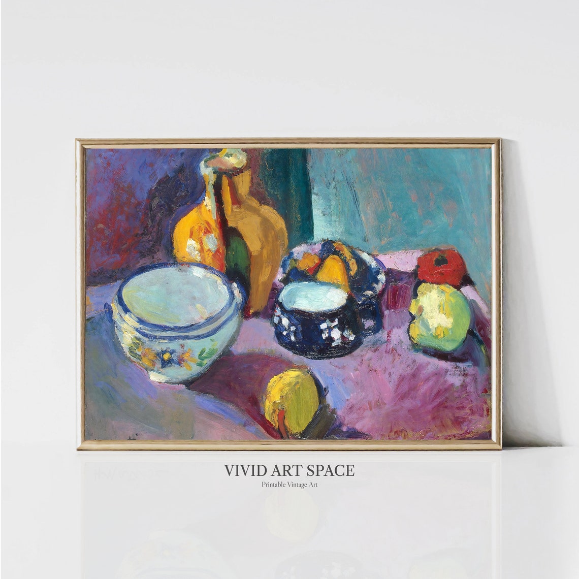 Henri Matisse Dishes and Fruit Bold Fauvist Still Life Print