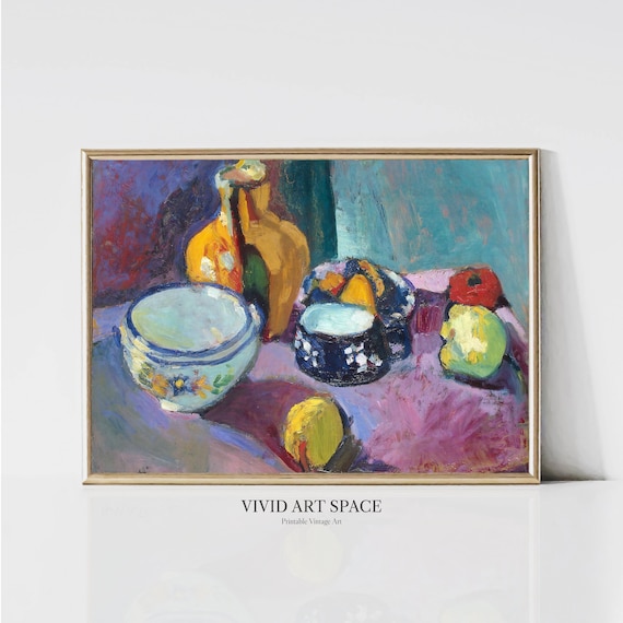Henri Matisse Dishes And Fruit Fauvism Still Life Painting Fruit Art Print Colorful Print Printable Wall Art