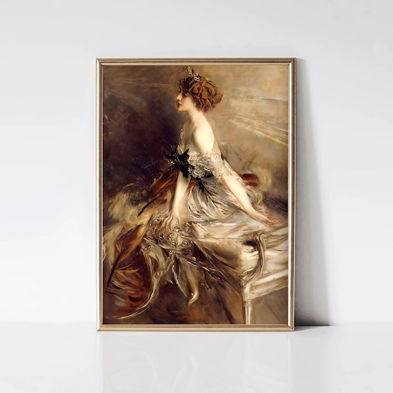 Giovanni Boldini Princess Marthe Bibesco Elegant Flowing Gown Poster