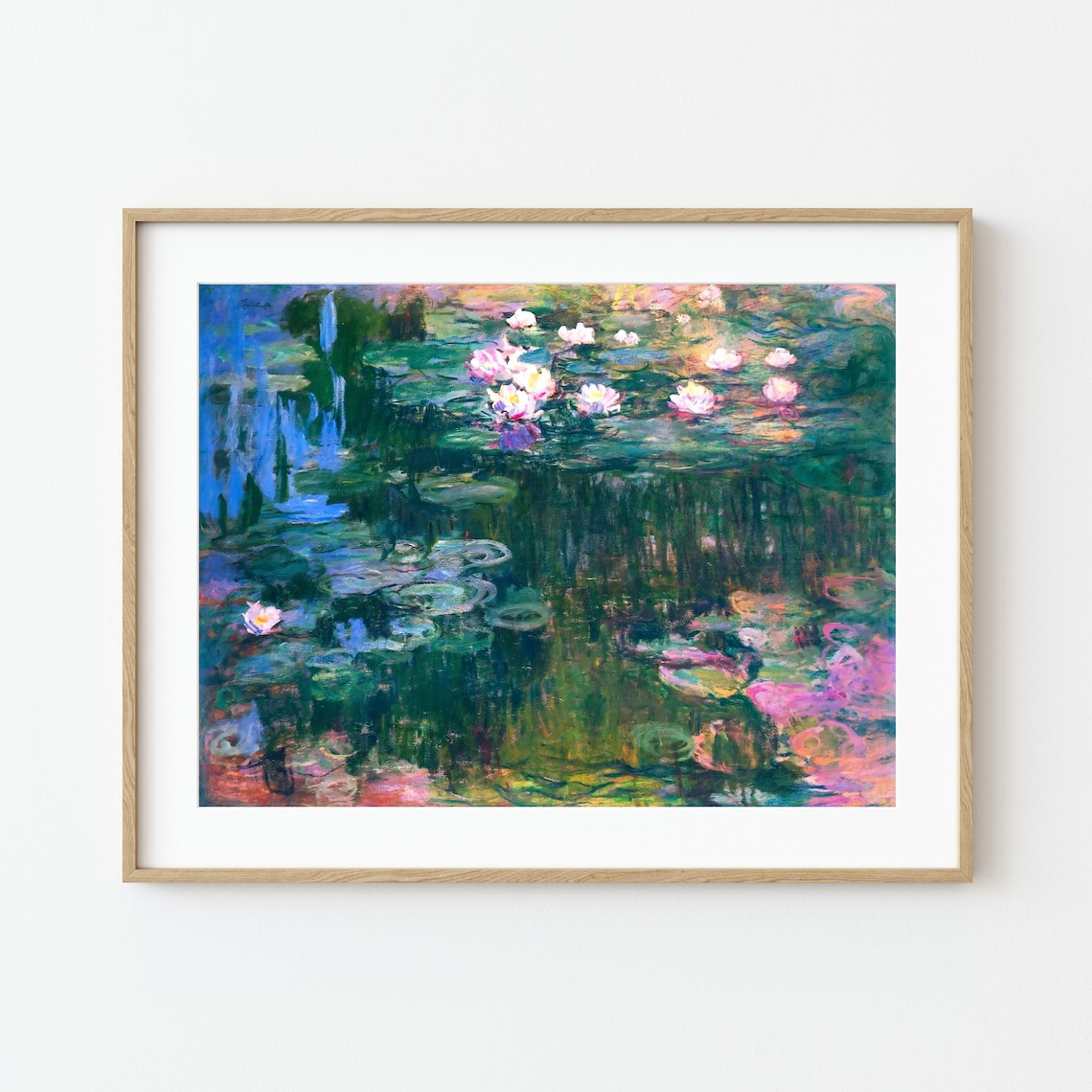 Monet Water Lilies Impressionist Garden Art Print - Image 3