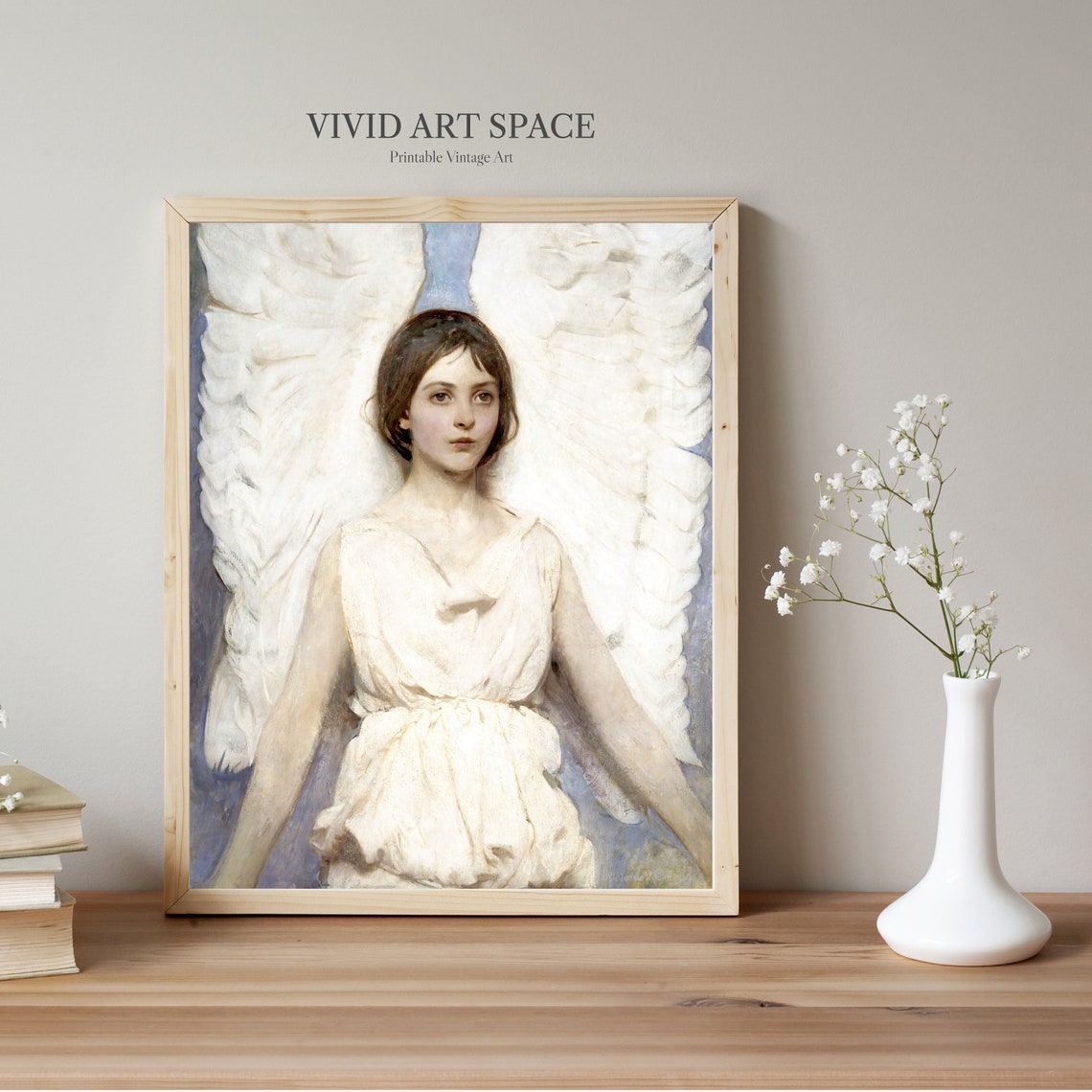Abbott Thayer Angel With White Wings Vintage Portrait Art Print - Image 2