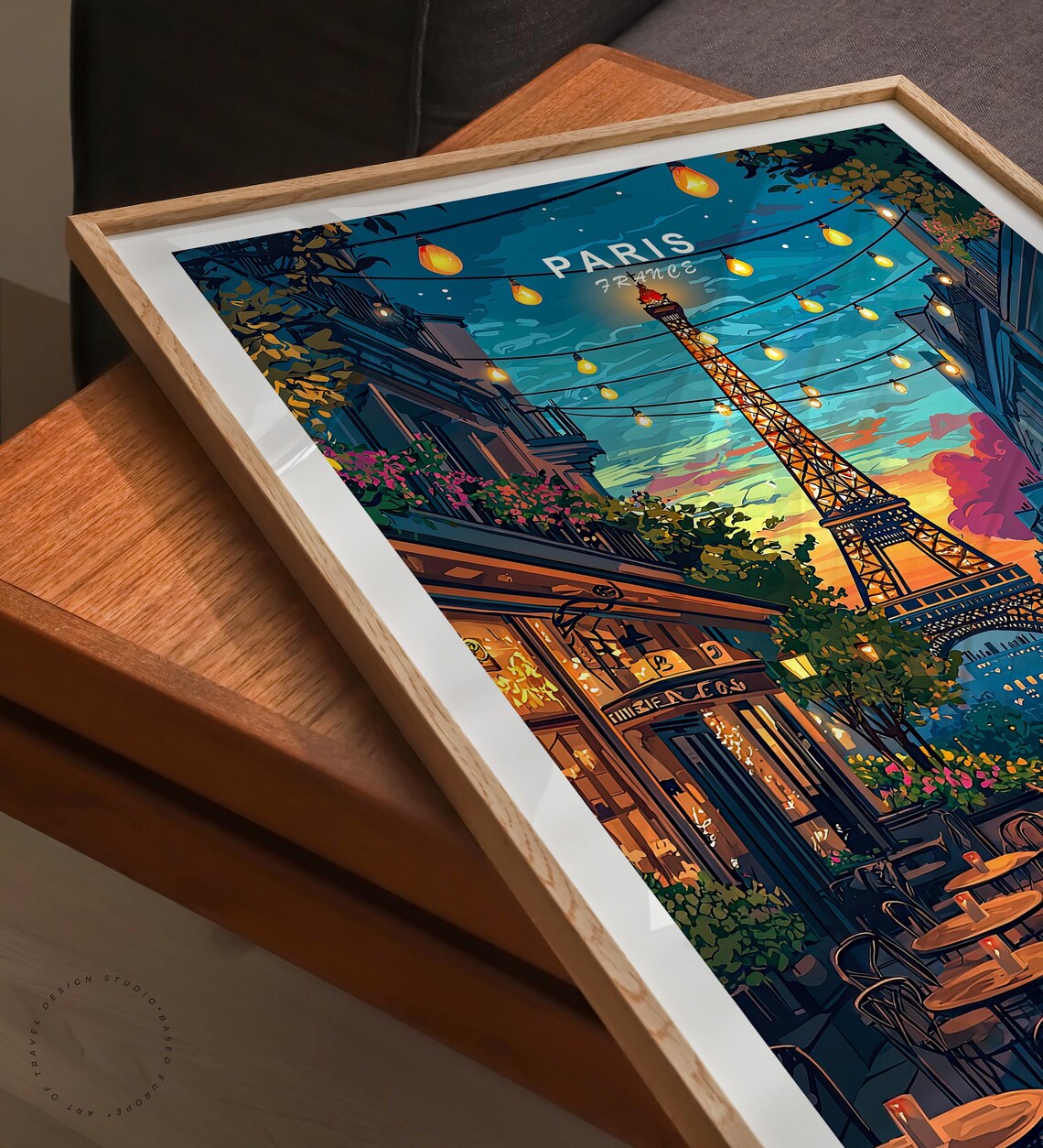 Paris Eiffel Tower France Travel Poster Paris France City Wall Art Eiffel Tower Paris Birthday Gifts Personalised Gifts - Image 3