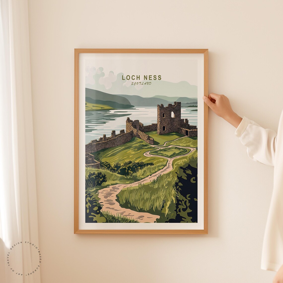 Loch Ness Scotland Castle Ruins Highland Loch Shoreline Poster - Image 2