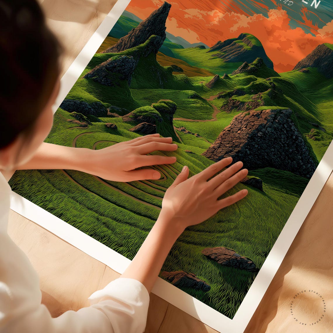 Fairy Glen Scotland Minimalist Travel Poster - Image 3