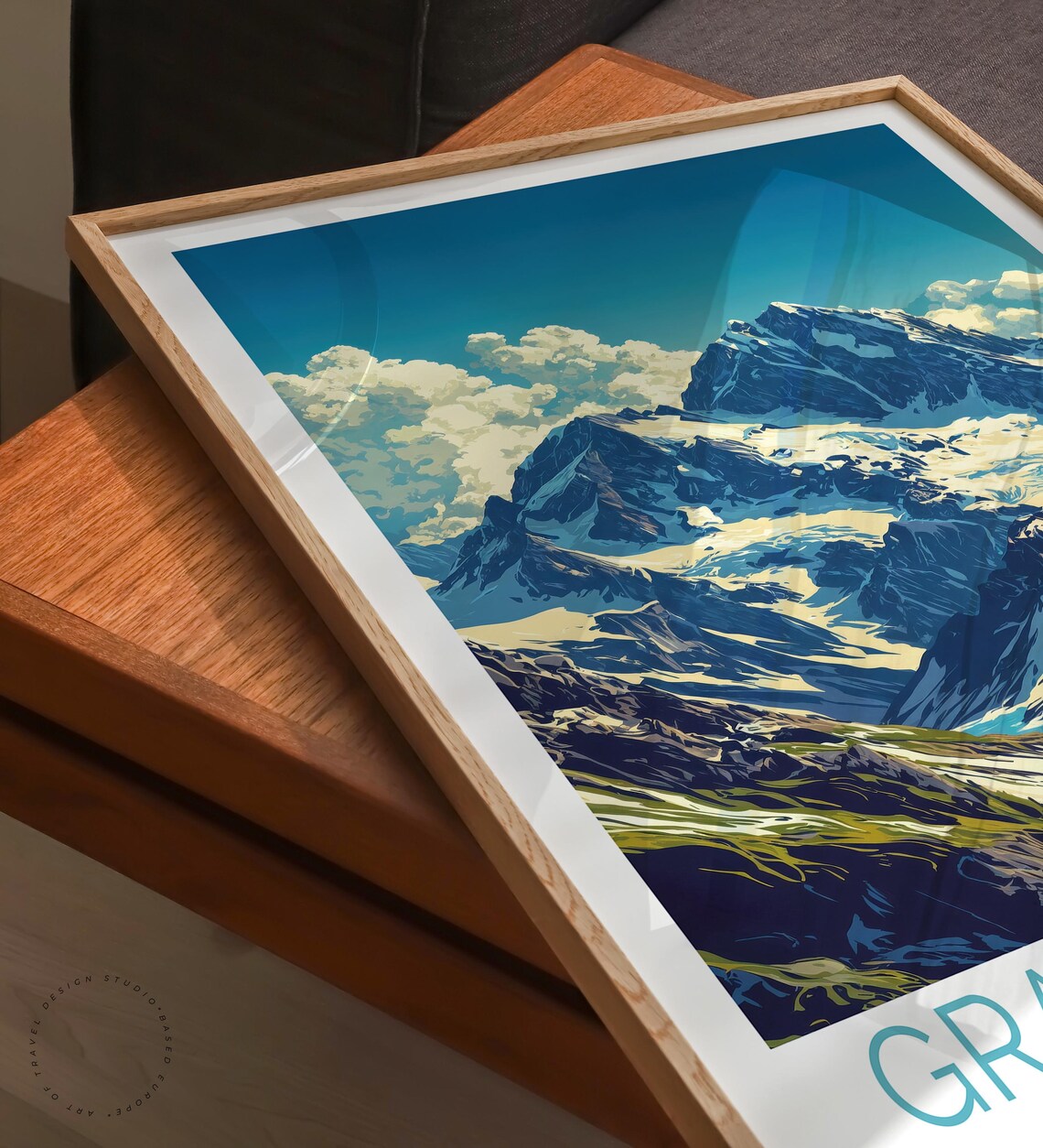 Gran Paradiso Italy Snowy Mountain Peak Vintage Travel Poster - Image 6