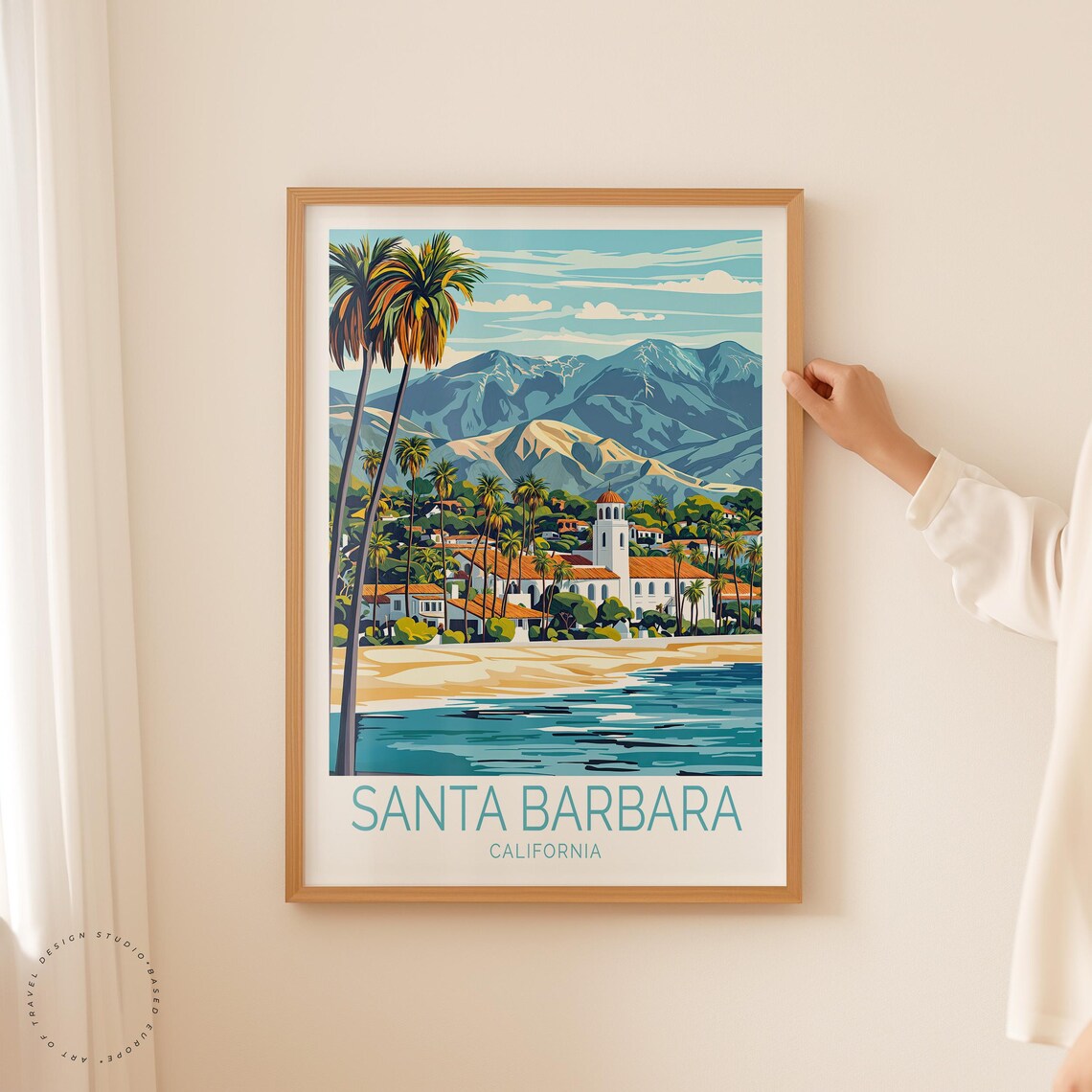 Santa Barbara Travel Poster, Coastal Wall Art Print - Image 5