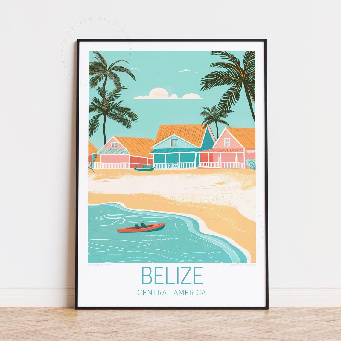 Belize Central America Travel Poster Wall Art Print Home Decor Birthday Gifts Custom