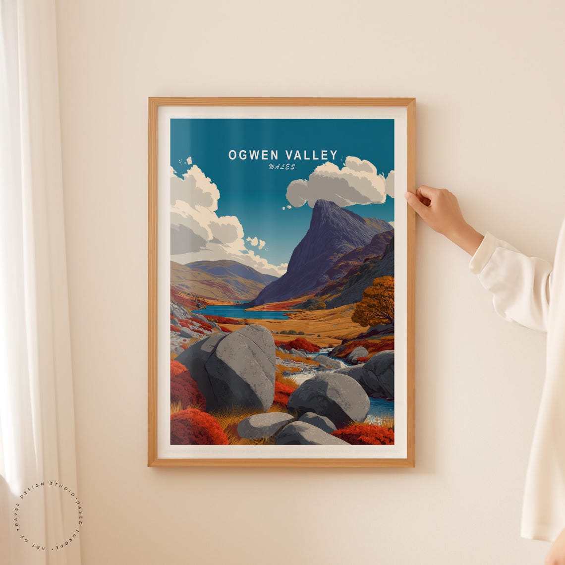 Ogwen Valley Travel Poster, Wales Minimalist Landscape - Image 5