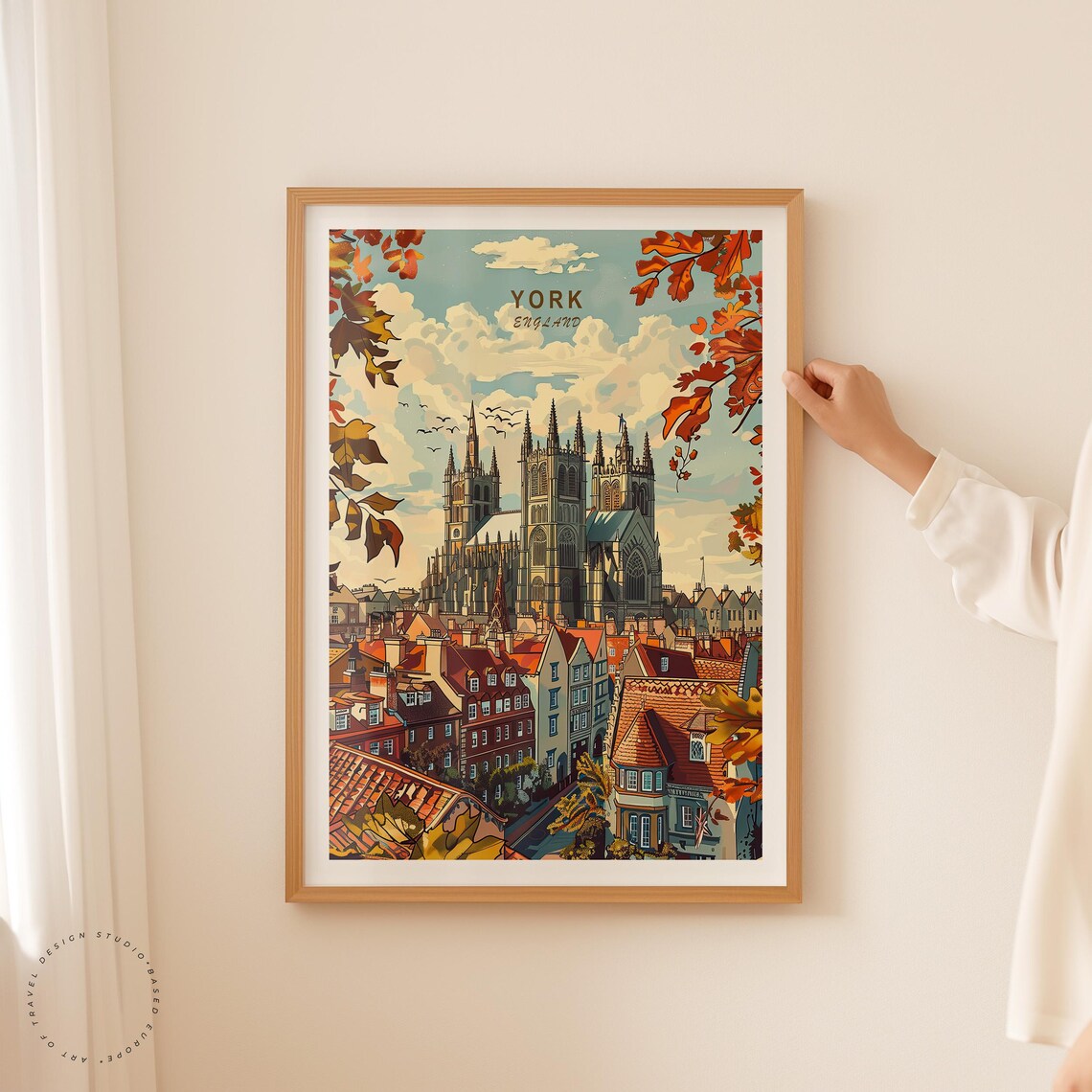 York England Travel Poster, Place Name Wall Art - Image 2
