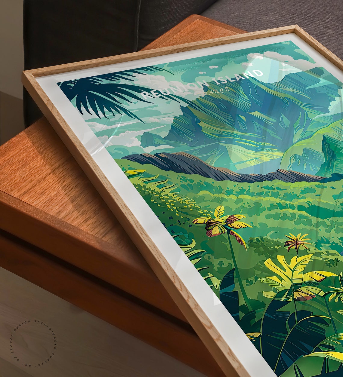 Reunion Island Travel Poster France Travel Wall Art Reunion Island France Poster Travel Home Decor Personalised Gifts - Image 3