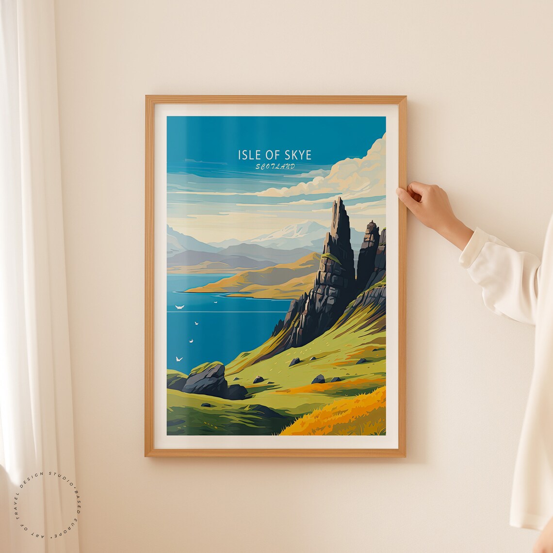 Isle Of Skye Scotland Old Man Of Storr Dramatic Coast Travel Poster - Image 2