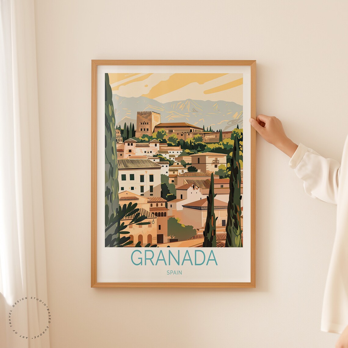 Granada Spain Vintage Travel Poster, Alhambra - Image 2
