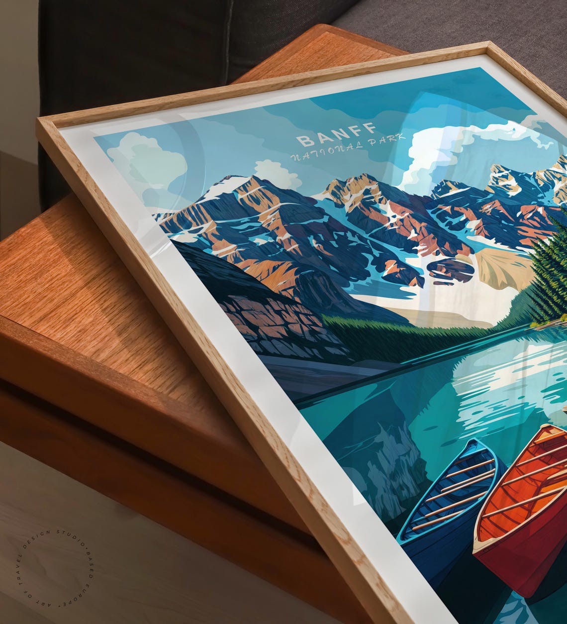 Banff Travel Poster, Minimalist National Park Art Print - Image 6
