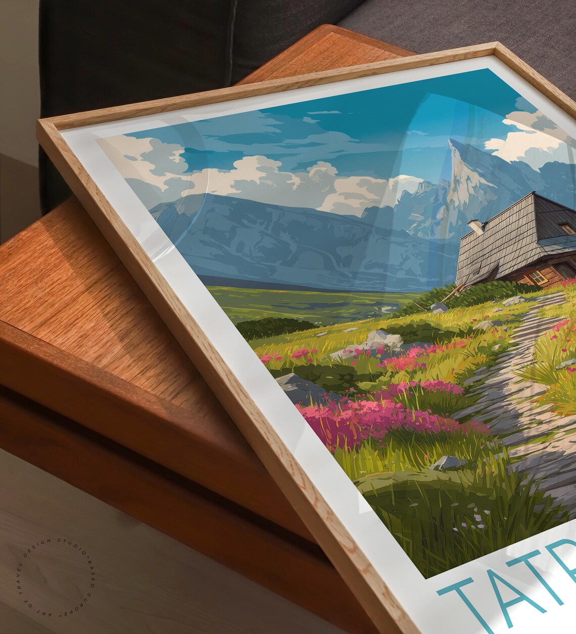 Tatra Mountains Europe Alpine Cabin Path Wildflowers Travel Poster - Image 6