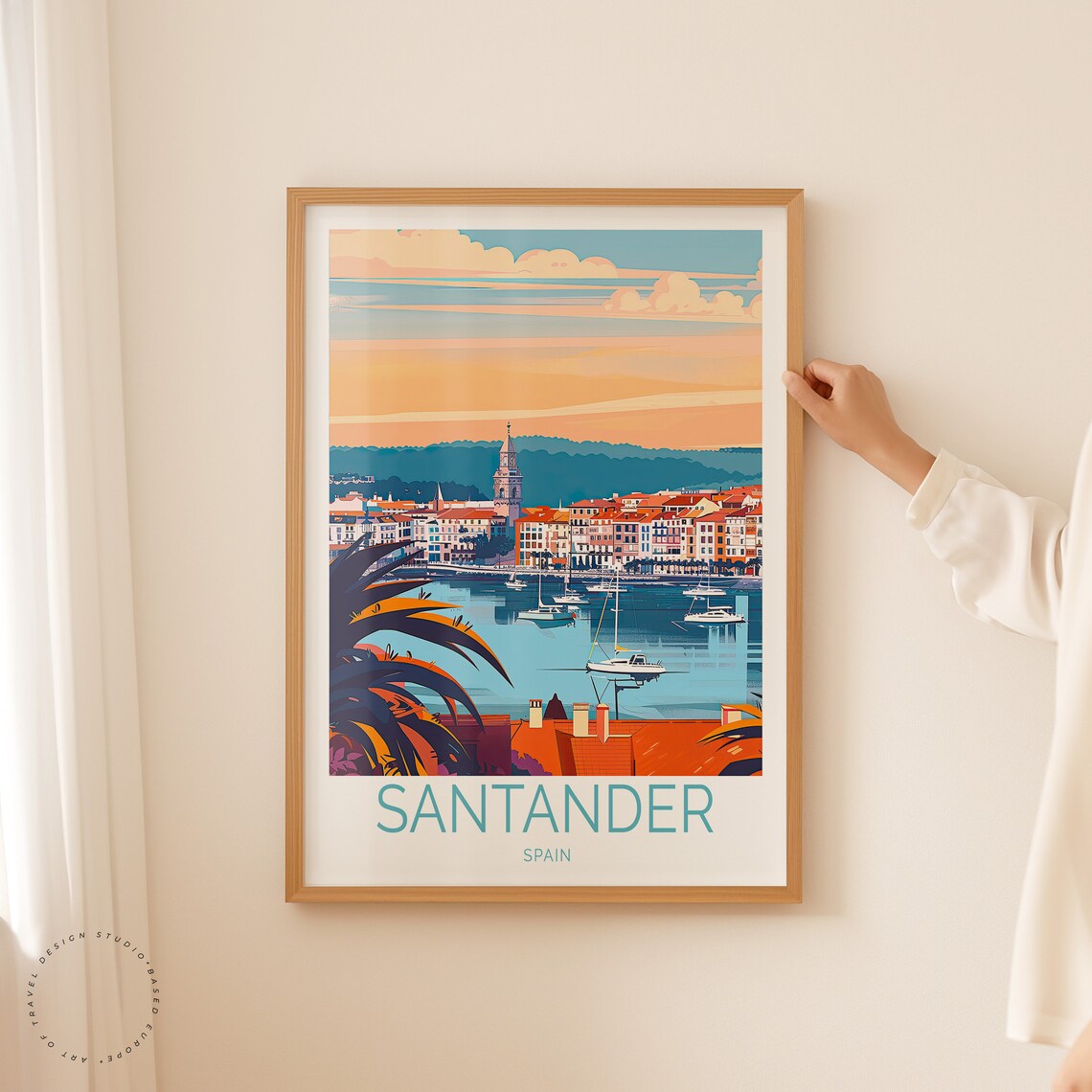 Santander Travel Poster, Spain Coast Wall Art Print - Image 2