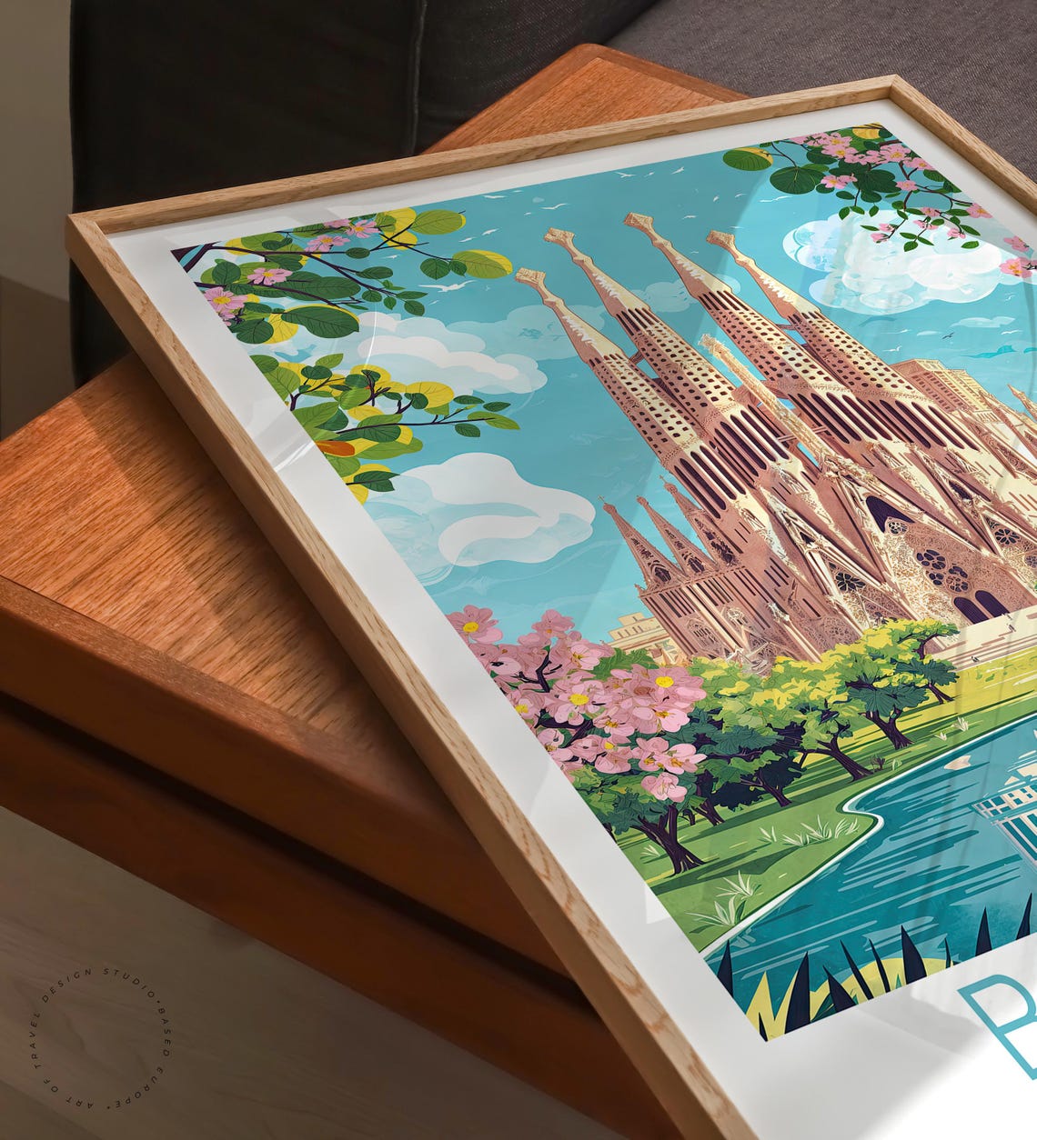 Barcelona Spain Travel Poster Spain Wall Art Barcelona Print Custom Travel Poster Birthday Gifts Travel Home Decor - Image 3