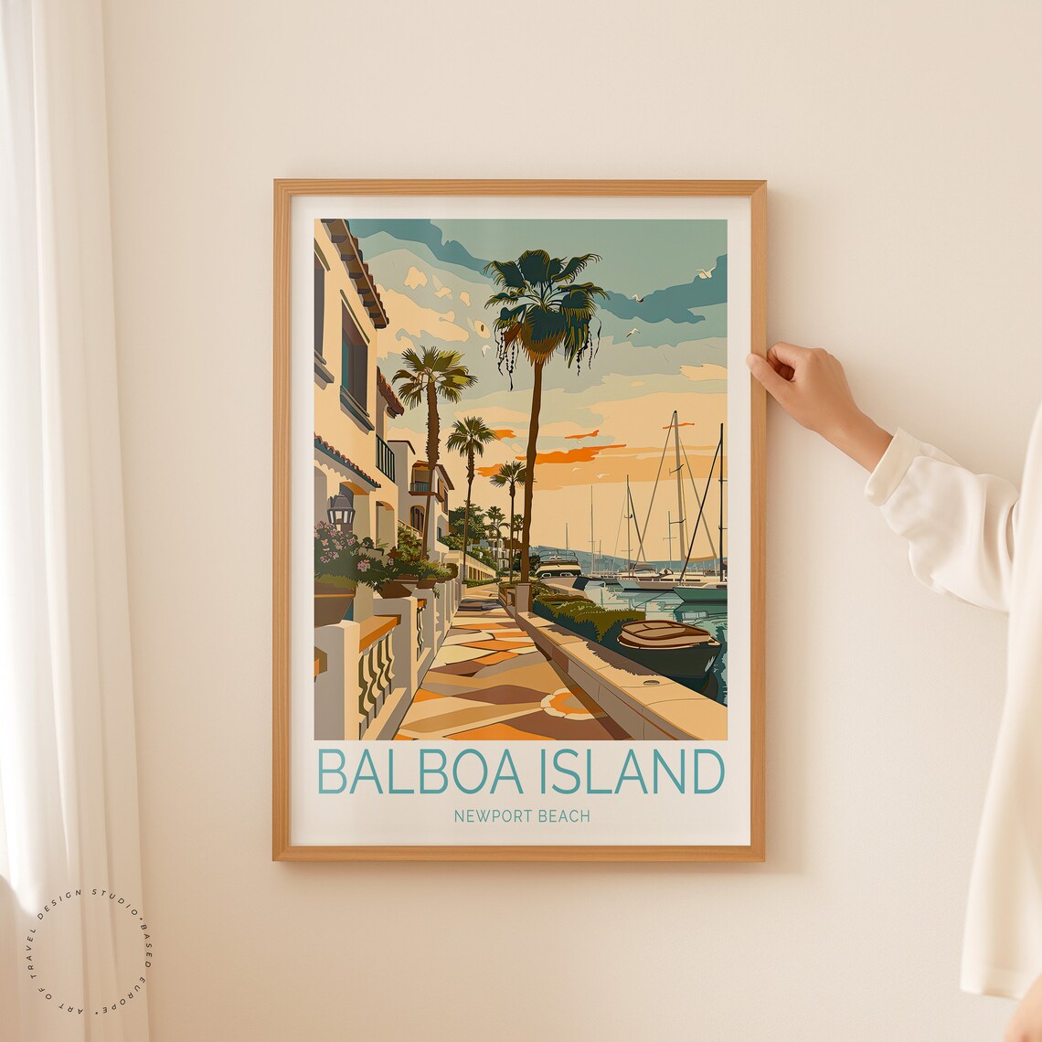 Balboa Island Newport Beach Travel Poster - Image 2
