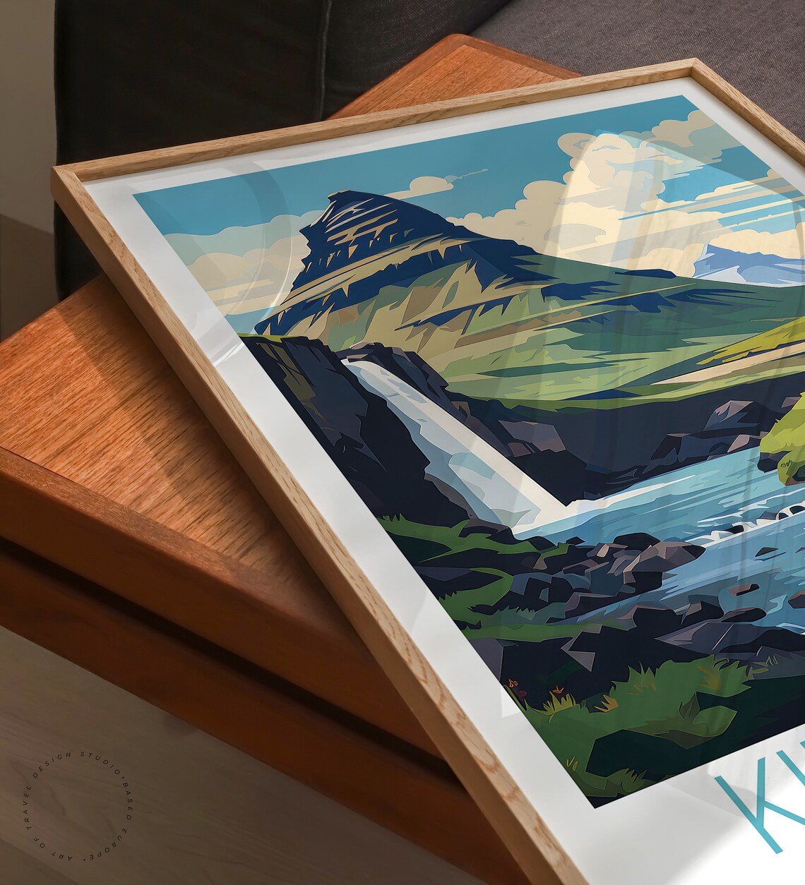 Kirkjufell Travel Poster, Iceland Travel Art Print - Image 3