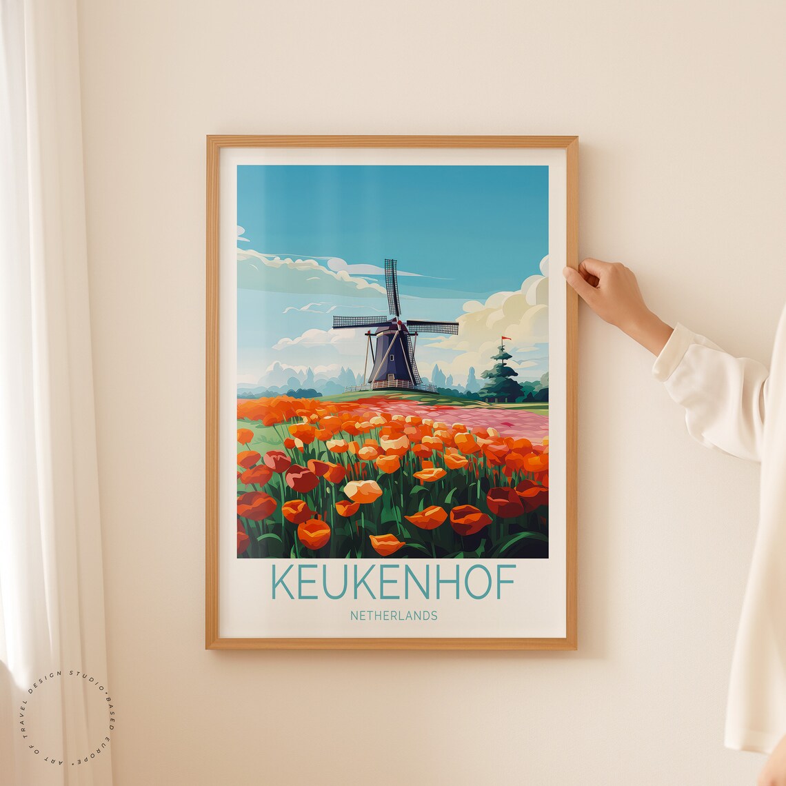 Keukenhof Travel Poster, Netherlands Botanical Garden - Image 2