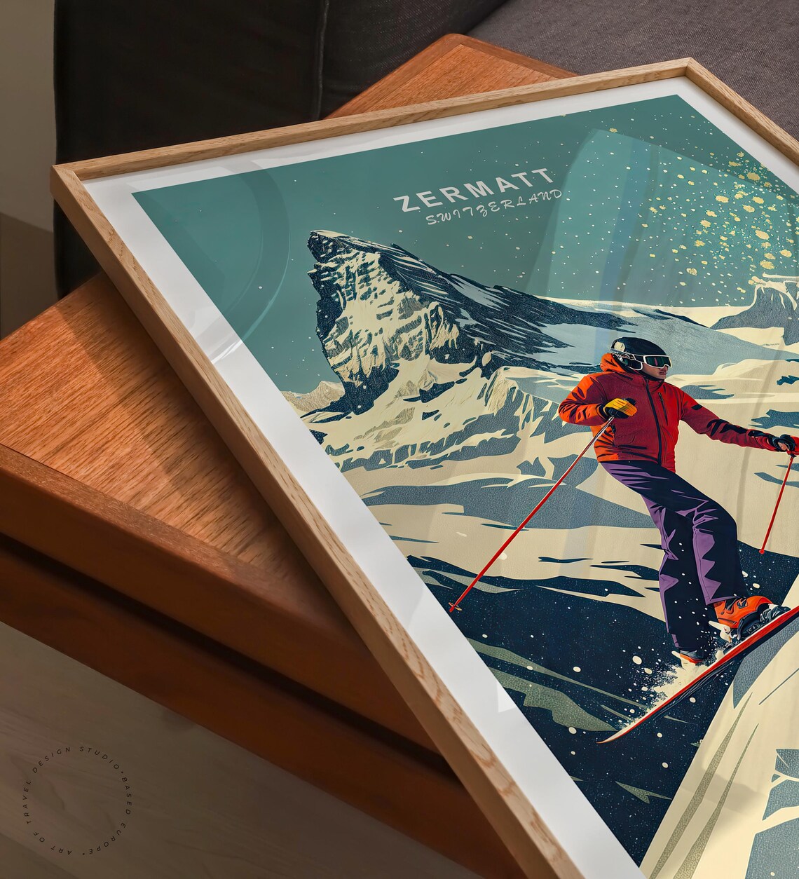 Zermatt Travel Poster Switzerland Zermatt Wall Art Zermatt Print Home Decor Custom Travel Poster Birthday Gifts - Image 3