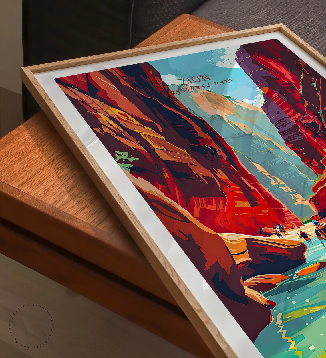 Zion Utah Travel Poster, National Park Wall Art - Image 3