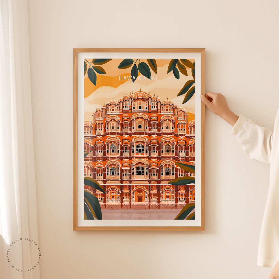 Hawa Mahal Jaipur India Pink Palace of Winds Detail Facade Poster - Image 2