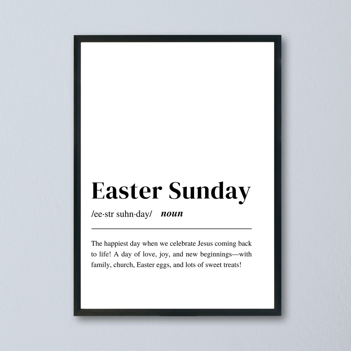 Easter Sunday Holiday Poster, Easter Quote