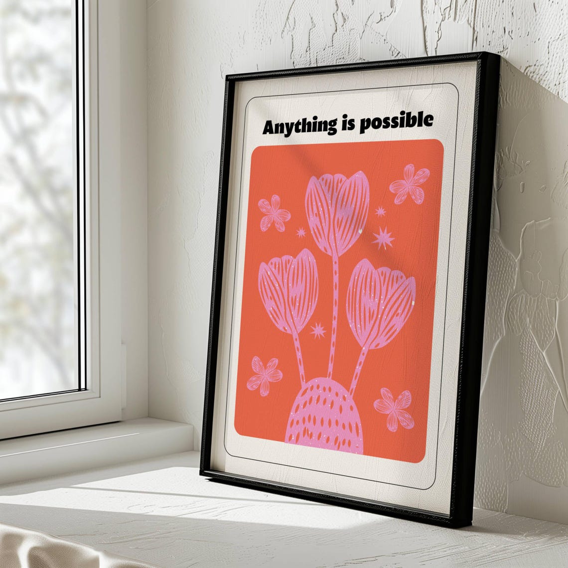 Anything Is Possible Wall Art Modern Eclectic Wall Art Instant Motivational Poster Art - Image 3