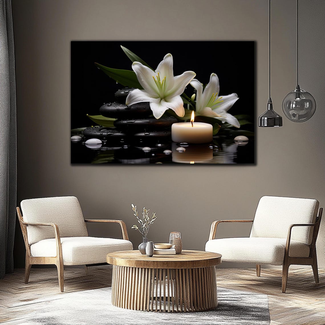 Lily Flower Tempered Glass Wall Art Glass Wall Decor Glass Printing Large Wall Art Glassware Vivid Colors Glass Picture Photo On Glass - Image 3