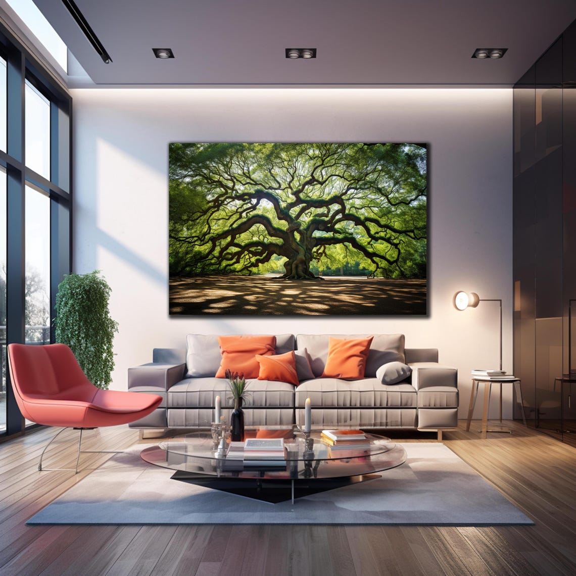 Angel Oak Tree Charleston SC Mossy Limbs Green Canopy Nature Poster - Image 4