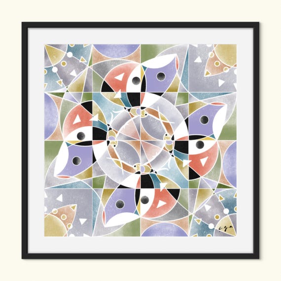 Kaleidoscope Butterfly Geometric Pattern Design