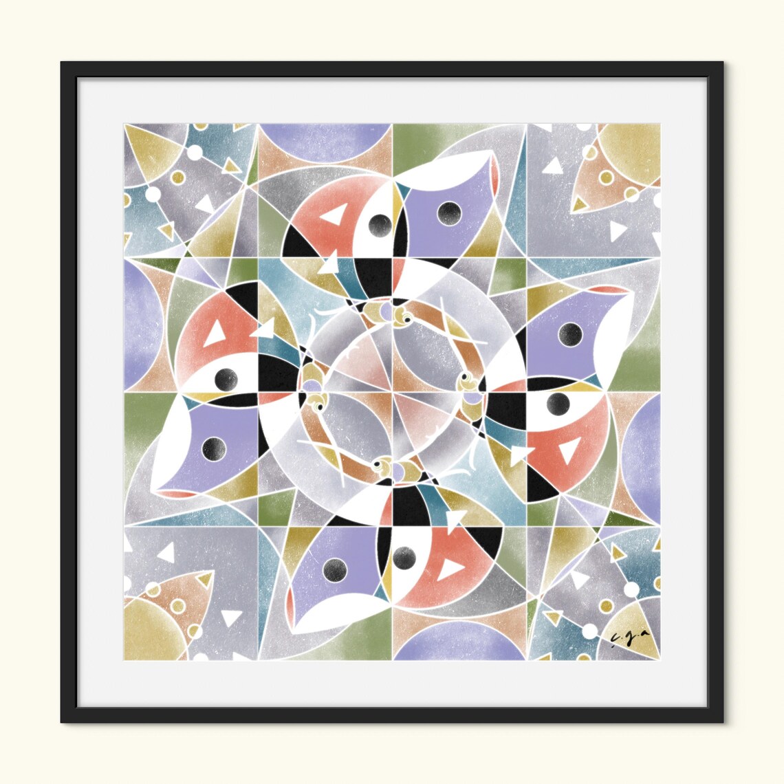 Kaleidoscope Butterfly Geometric Pattern Design