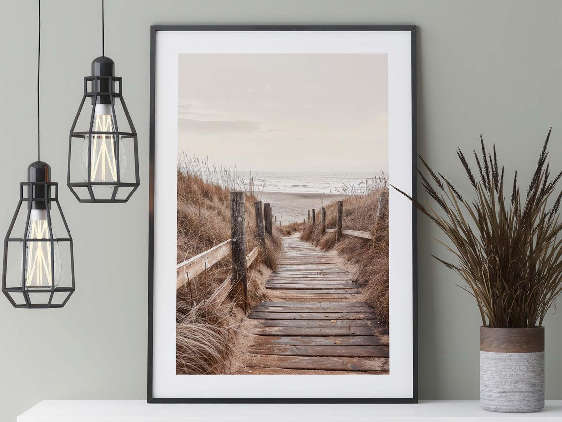 Dunes And Beach Poster Print, Sunset Coast