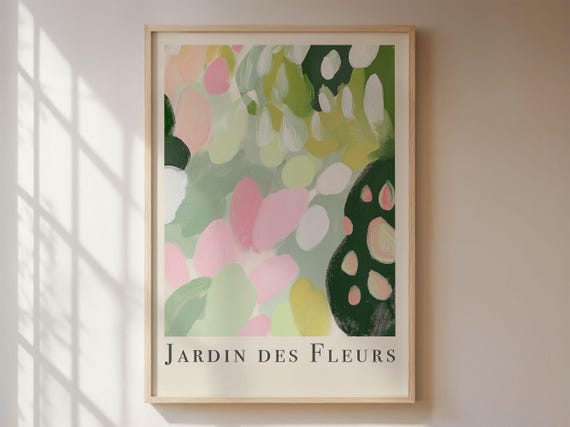 Botanical Flower Garden Poster, Scandi Style