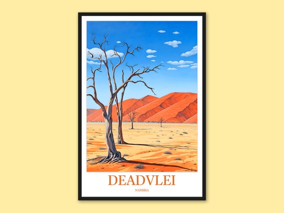 Deadvlei Namibia Print Red Dunes Travel Wall Art