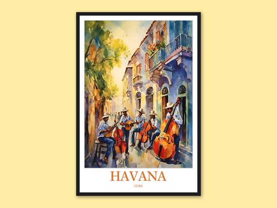 Havana Travel Print Wall Art Poster