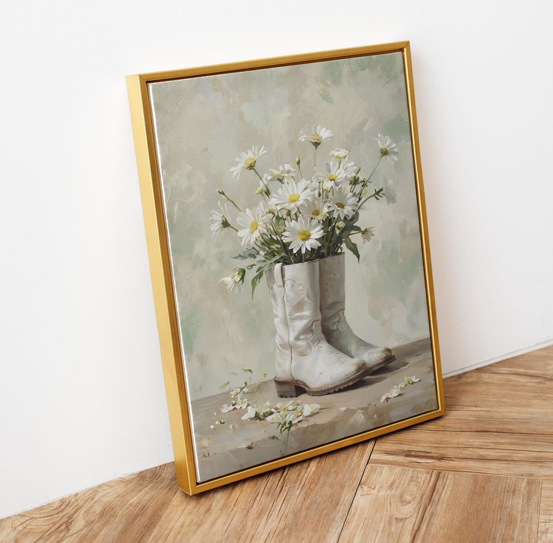 Cowgirl Boots Wall Art Trendy Art Prints Girly Wall Art Retro Wall Art Country Girl Poster Cowgirl Boot Flower Print Print - Image 6