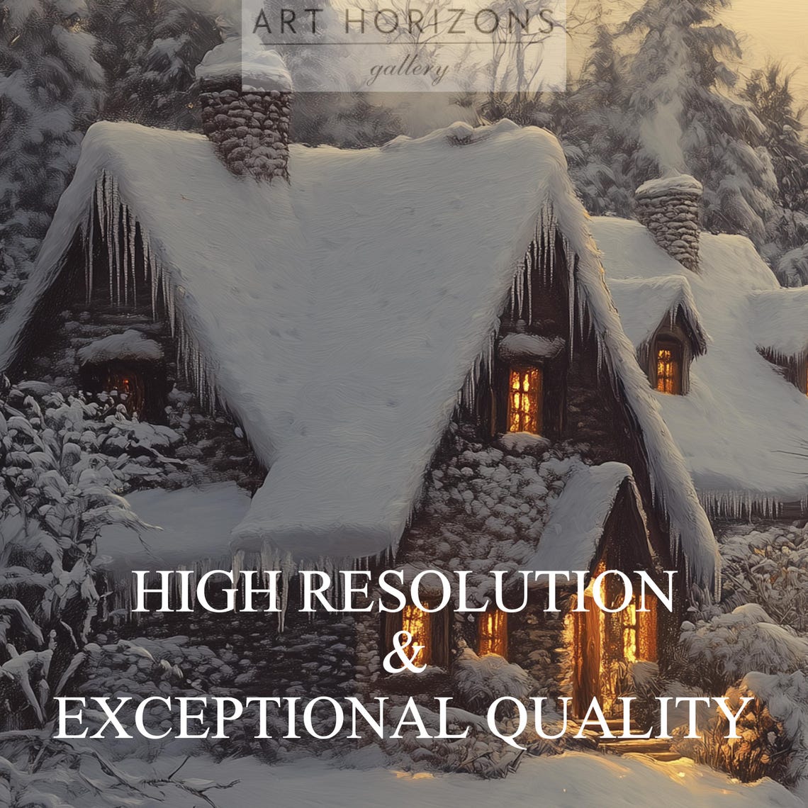 Winter Village Painting Tv Art Frame Tv Art Christmas Winter Frame Tv Art 4k Vintage Landscape Painting Holiday Decor Tv23 - Image 3